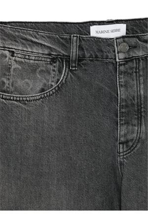 Jeans in denim di cotone grigio MARINE SERRE | MPA066BCDEN0006GR90